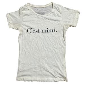 Mimi & August Cest Mimi White Top t-Shirt Size XS